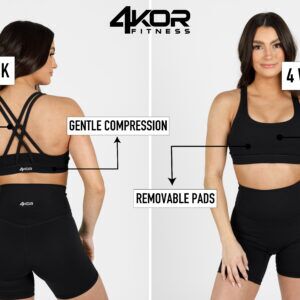 4KOR Fitness Run Racer Y Back Sports Bra - Padded Low Impact Thin Strap  Backless Workout Yoga Bra : : Clothing, Shoes & Accessories